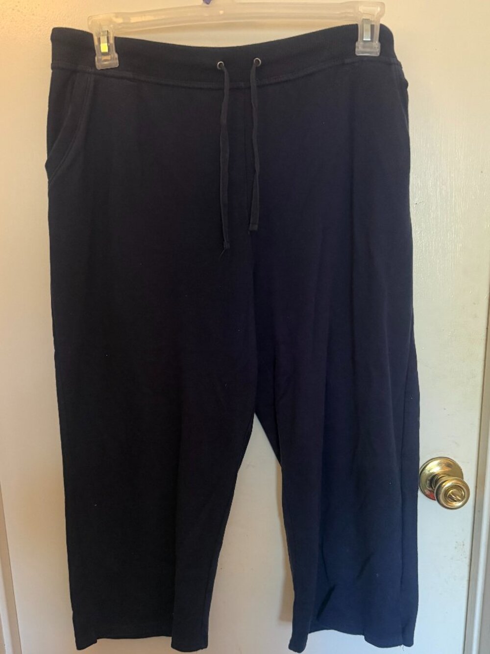 Hanes Navy Blue Capri Pants W XL